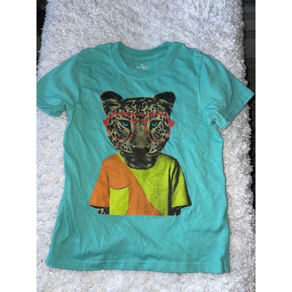 Hollywood the Jean People kids sz. 6 cheetah design tee. Adorable, fun - Picture 1 of 7